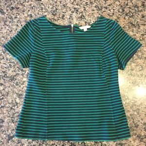 Banana Republic Navy/Green Top sz 6